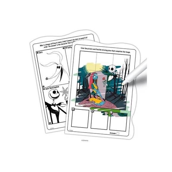 Disney's Nightmare Before Christmas Shaped Imagine Ink Book Color No Mess - Picture 5 of 9